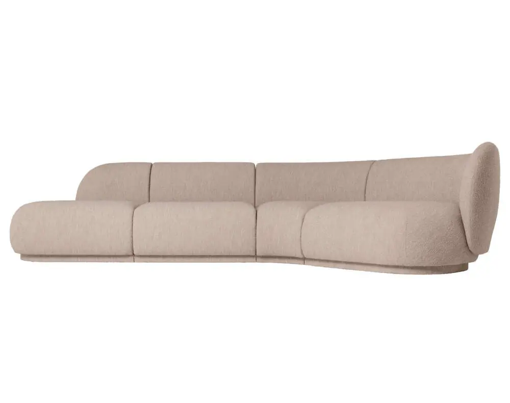 Rohová modulová pohovka Rico Soft Bouclé, natural Značkový