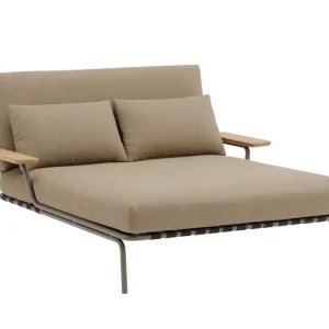 Bezpečná Platba Lehátko Settle Lounge Bed, Ribbed Weave 5/taupe