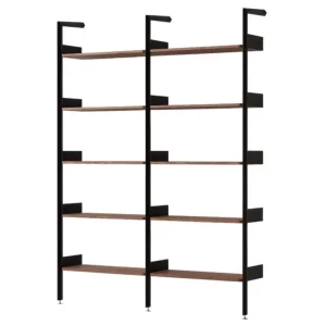 Policová sestava Rombe Konfigurace A, anthracite/lacquered walnut Akční Nabídka