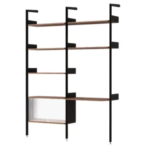Bezpečná Platba Policová sestava Rombe Konfigurace D, anthracite/lacquered walnut