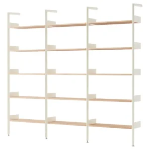 Policová sestava Rombe Konfigurace F, alabaster/lacquered oak Nejprodávanější