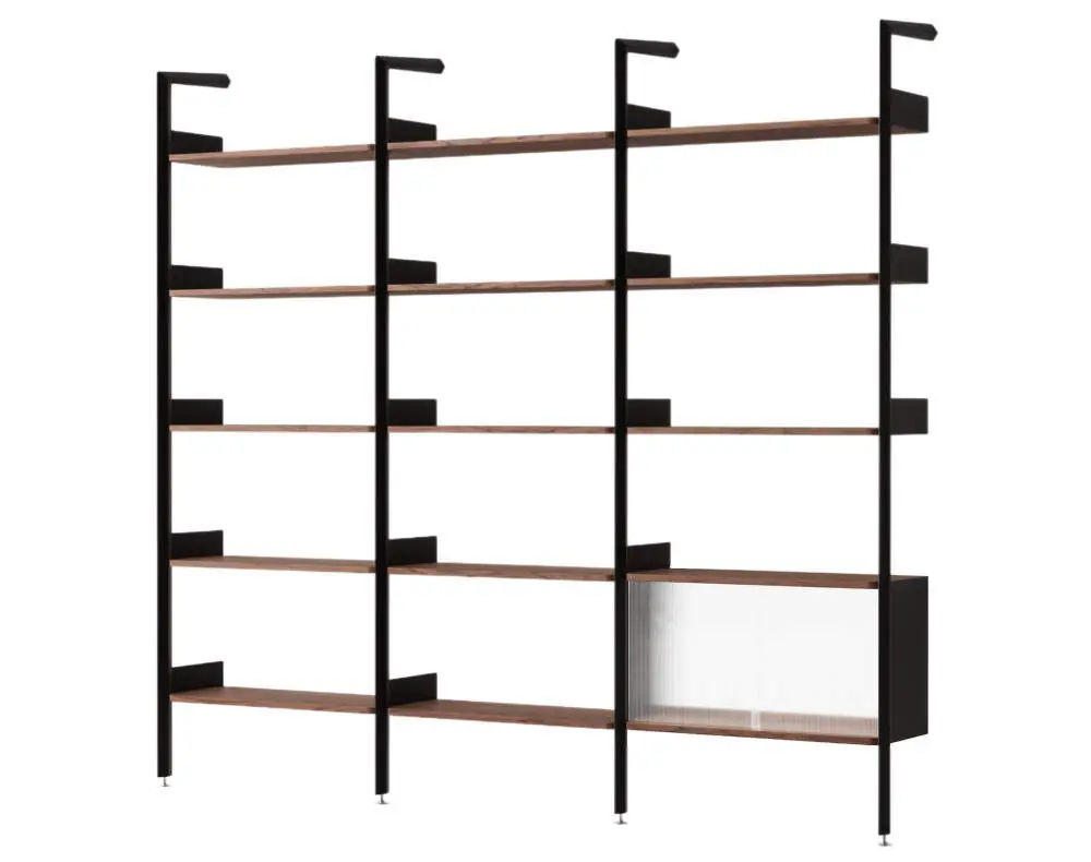 Objednat Nyní Policová sestava Rombe Konfigurace H, anthracite/lacquered walnut