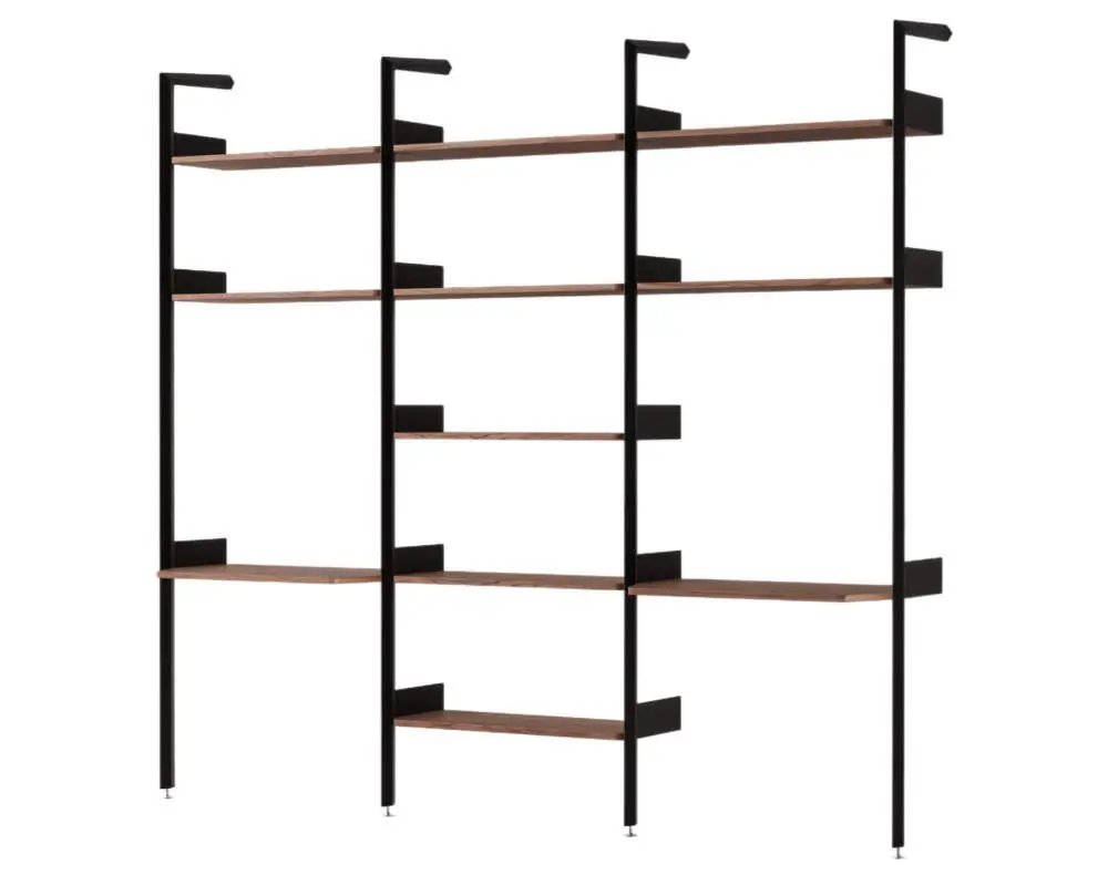 Policová sestava Rombe Konfigurace I, anthracite/lacquered walnut Přímo Od Výrobce