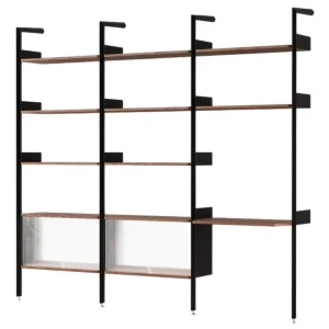 Akční Nabídka Policová sestava Rombe Konfigurace J, anthracite/lacquered walnut