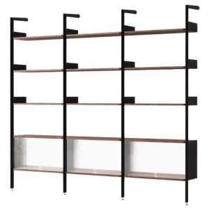 Policová sestava Rombe Konfigurace K, anthracite/lacquered walnut Horká Nabídka