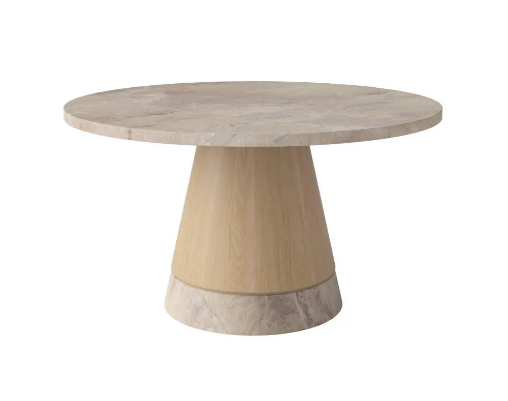 Konferenční stolek Piro Ø60, beige marble Přímo Od Výrobce