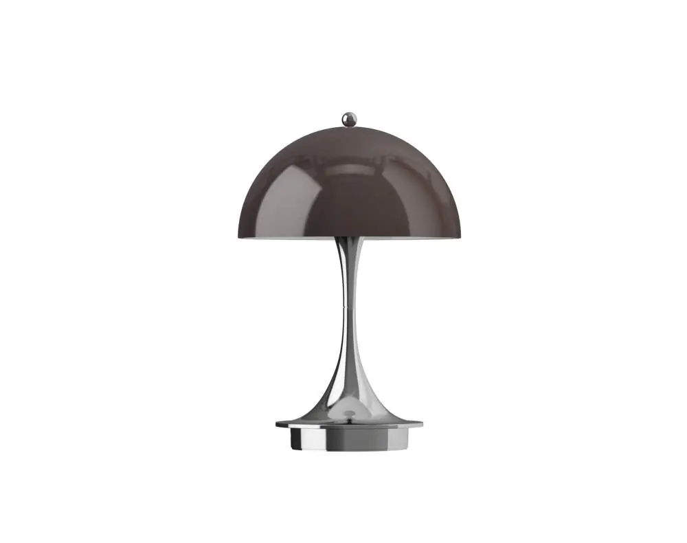 Přenosná lampa Panthella 160 V3, chrome original opal brown Akční Nabídka