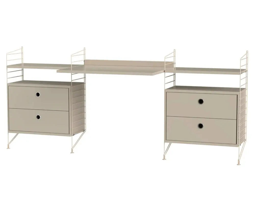 Koupit Online Policová sestava String Workspace C, beige
