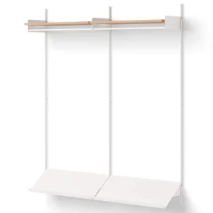 Levný Policová sestava Wardrobe Shelf 2, oak/white