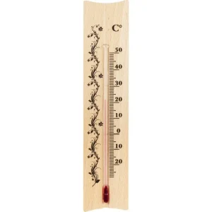 Zlevněný Teploměr vnitřní dřevěný 185x40 mm