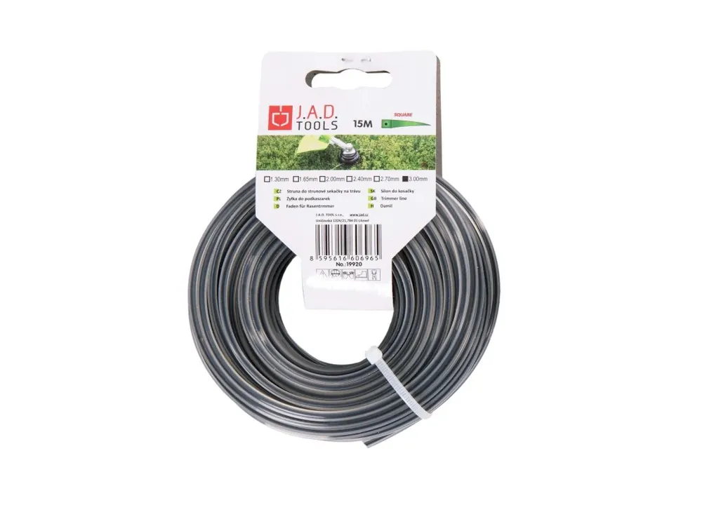 Struna dual čtvercová 1,6mm 15m papír. závěs Must-Have