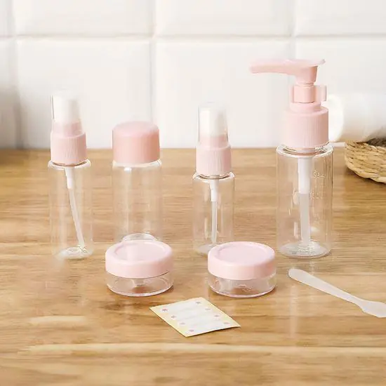 Ověřený Sada cestovních lahviček na kosmetiku v taštičce do letadla 50 ml