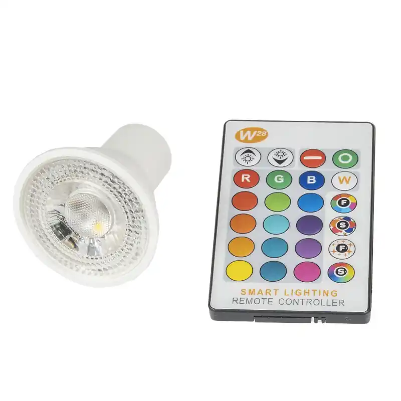 Super Cena LED žárovka RGBW GU10 5W 60°, RGB + Teplá bílá