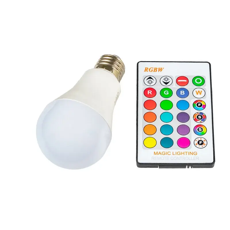 Tovární Cena LED žárovka RGBW E27 5W 360°