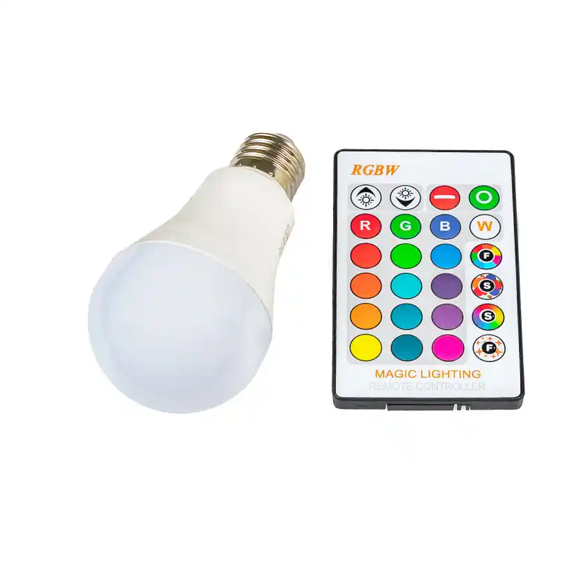Expresní Doručení LED žárovka RGBW E27 5W 360°, RGB + Teplá bílá