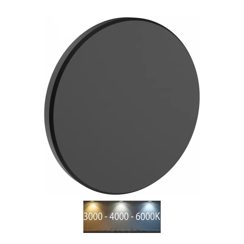 Speciální Cena LED Venkovní nástěnné svítidlo PIATTA LED/12W/230V 3000/4000/6000K pr. 18 cm IP44 černá
