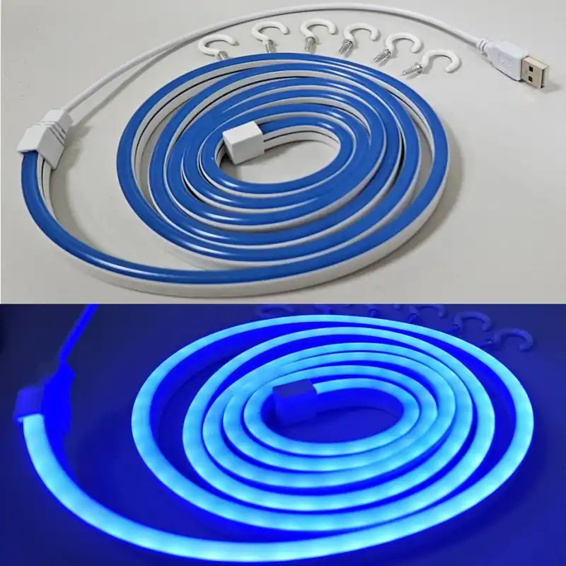 Pouze Dnes LED Flexibilní pásek NEON LED/5V USB 1,8 m modrá