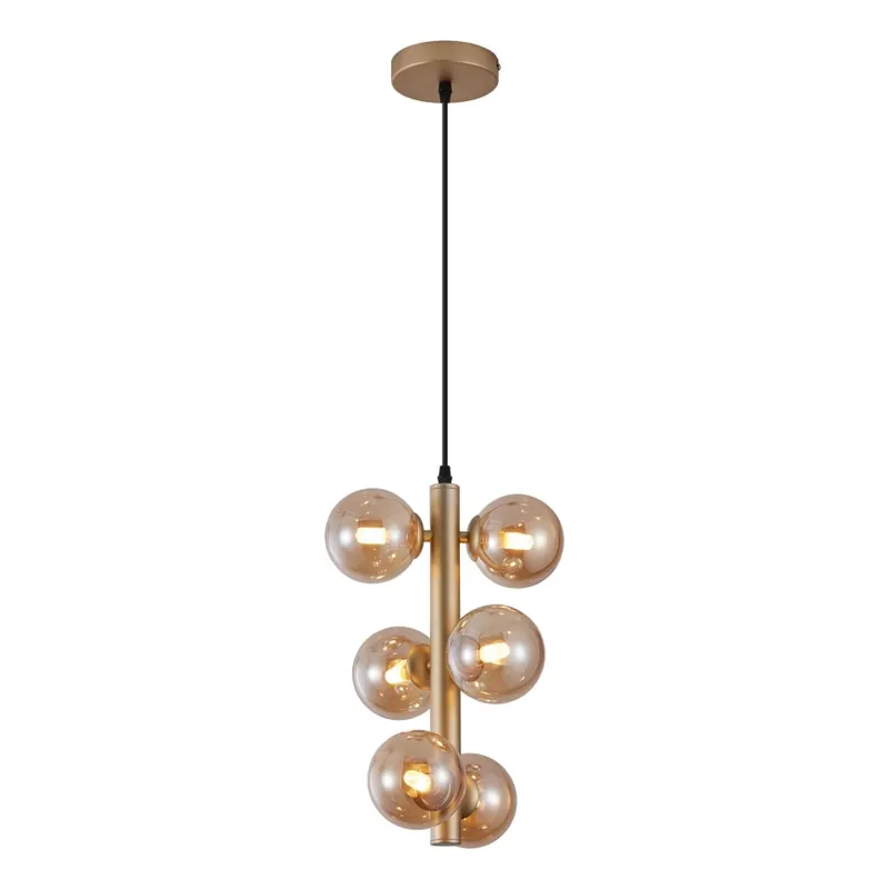 Zlevněný Wofi 6014-601W - LED Lustr na lanku VILLA 6xG9/3W/230V zlatá