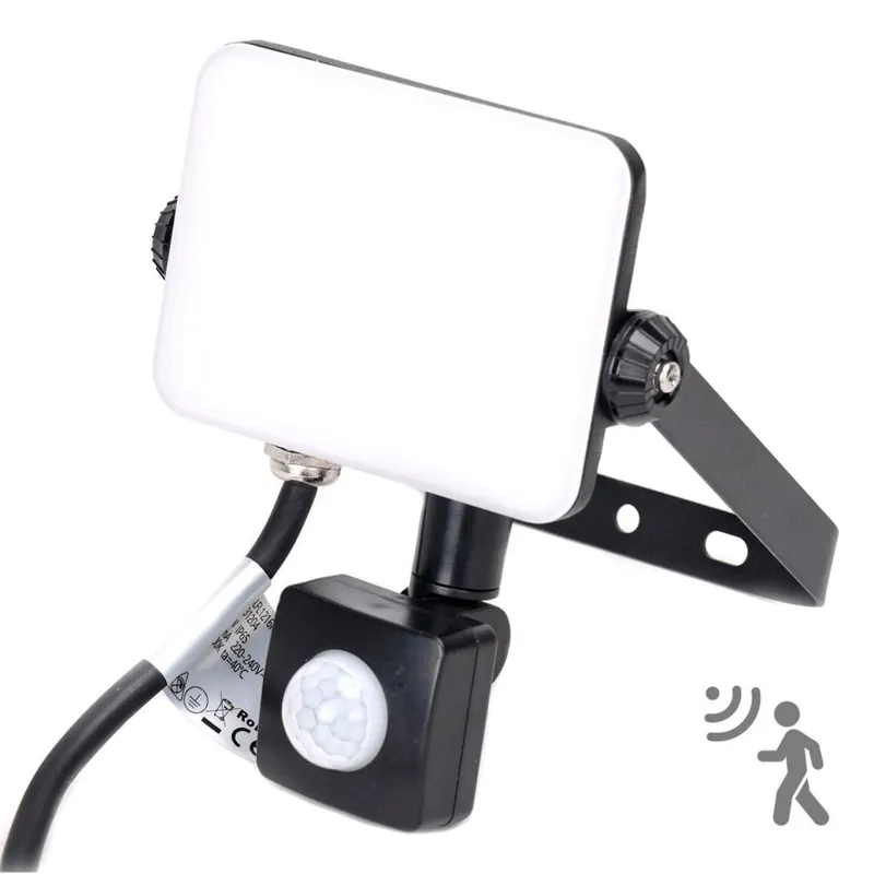 Aigostar - LED Reflektor se senzorem LED/20W/230V 4000K IP65 černá Časově Omezené