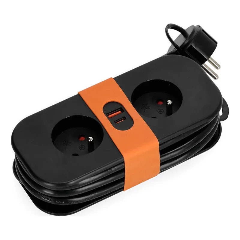 Prodlužovací kabel 2Z + 2xUSB 1,4 m černá Horká Nabídka
