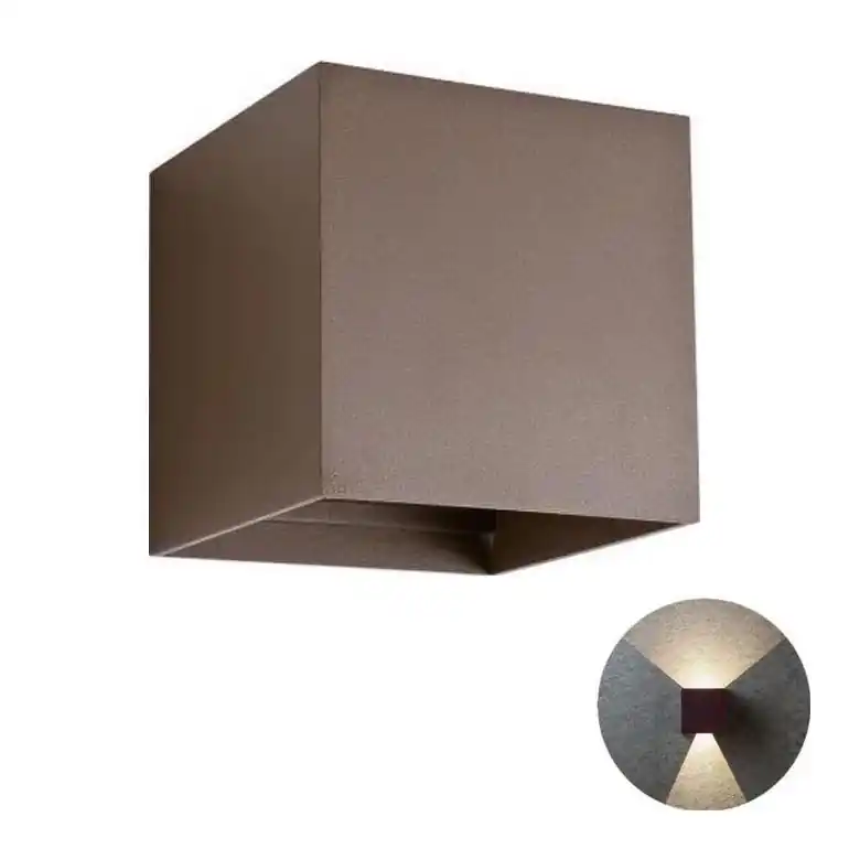 Redo 90177 - LED Venkovní nástěnné svítidlo VARY 2xLED/6W/230V 4000K IP54 hnědá Oblíbený