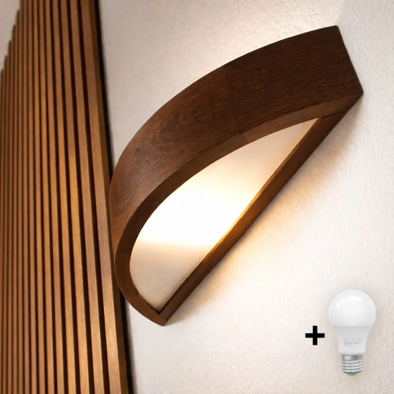 Brilagi - LED Nástěnné svítidlo CARVALHO 1xE27/15W/230V dub ořech Novinka
