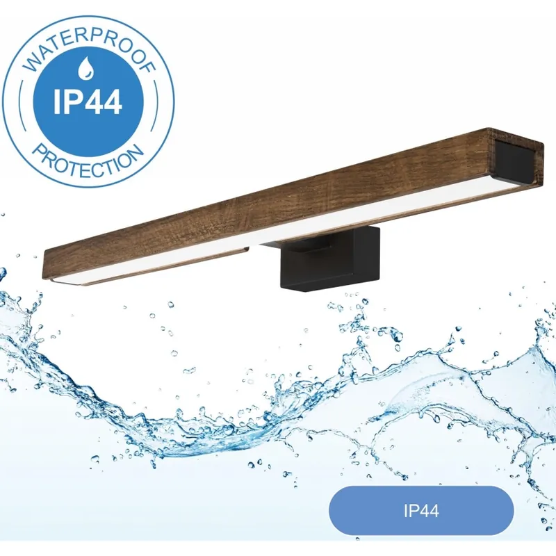 Brilagi - LED Koupelnové osvětlení zrcadla WOODY MIRROR LED/12W/230V 60 cm IP44 dub ořech/černá Akce