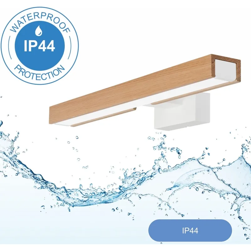 Brilagi - LED Koupelnové osvětlení zrcadla WOODY MIRROR LED/8W/230V 40 cm IP44 dub/bílá Oblíbený
