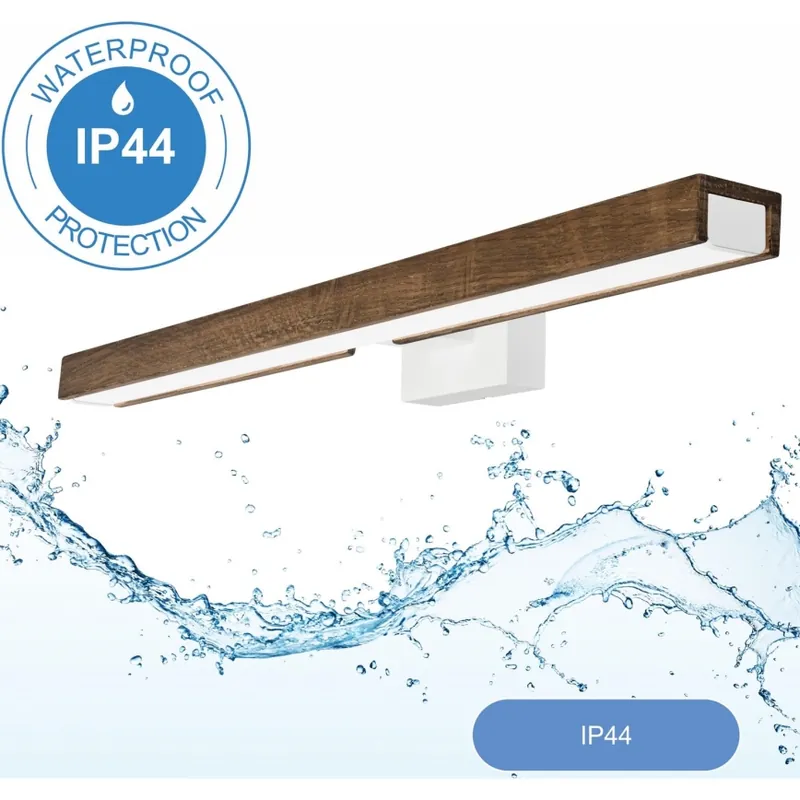 Brilagi - LED Koupelnové osvětlení zrcadla WOODY MIRROR LED/12W/230V 60 cm IP44 dub ořech/bílá Zlevněný