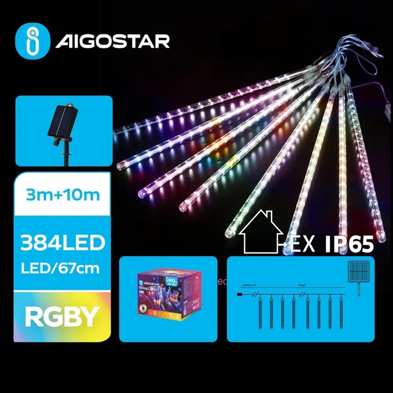Aigostar - LED Solární řetěz 384xLED/13m IP65 1200 mAh multicolor Zlevněný