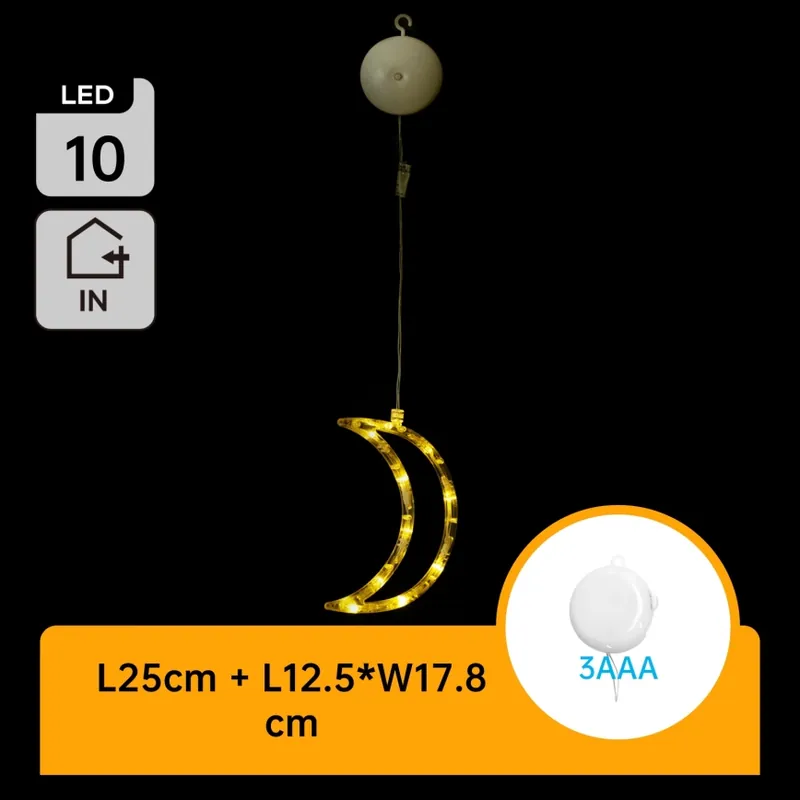 Aigostar - LED Vánoční dekorace LED/3xAAA měsíc 18,5cm Sezónní Sleva