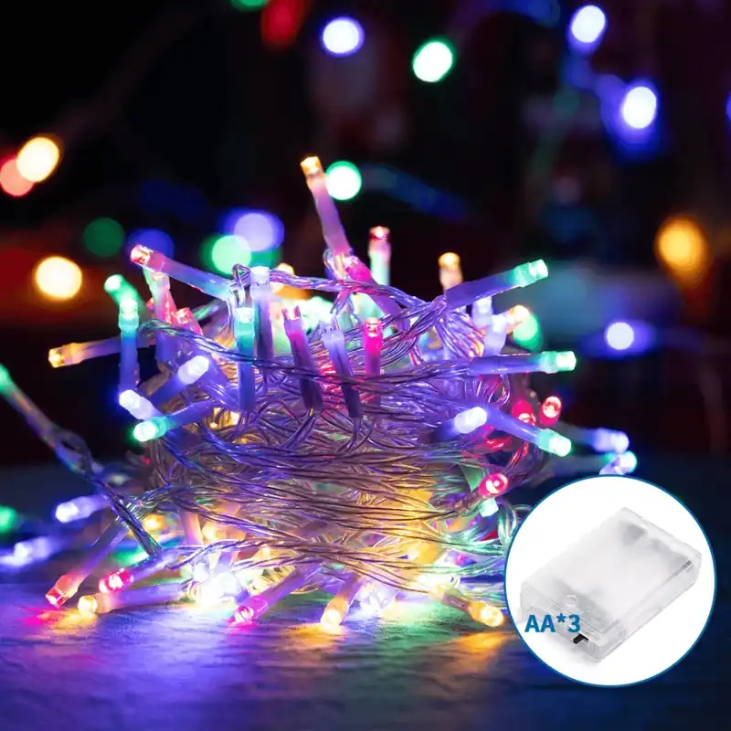 Aigostar - LED řetěz 100xLED/3xAA 10,3m multicolor Koupit Online
