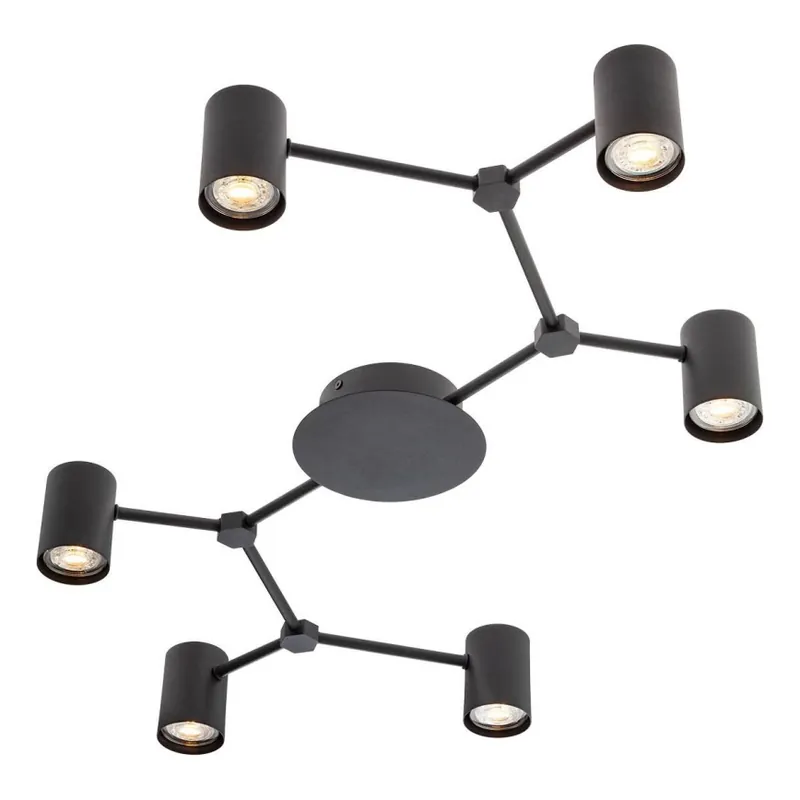 Redo 01-4048 - Bodové svítidlo WEBB 6xGU10/10W/230V černá Časově Omezené