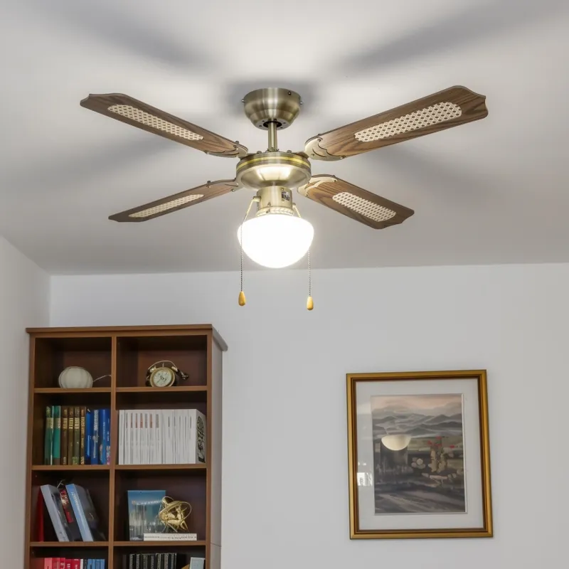 ZEVENTI - Stropní ventilátor NAVAGIO 1xE27/60W/230V hnědá Ověřený