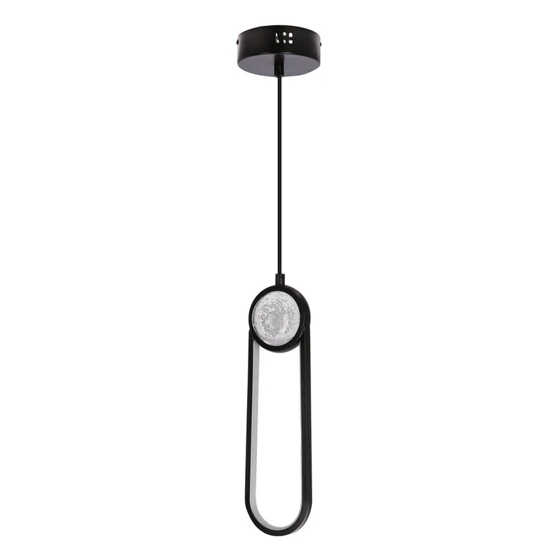 LED Lustr na lanku LACRIMA LED/15W/230V 3000K černá Horká Nabídka
