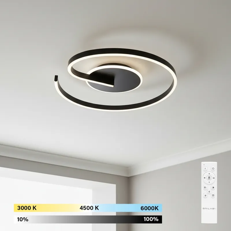Brilagi - LED Stmívatelné stropní svítidlo SPIRAL LED/56W/230V pr. 50 cm 3000/4000/6000K + dálkové ovládání Dokud Zásoby Vydrží