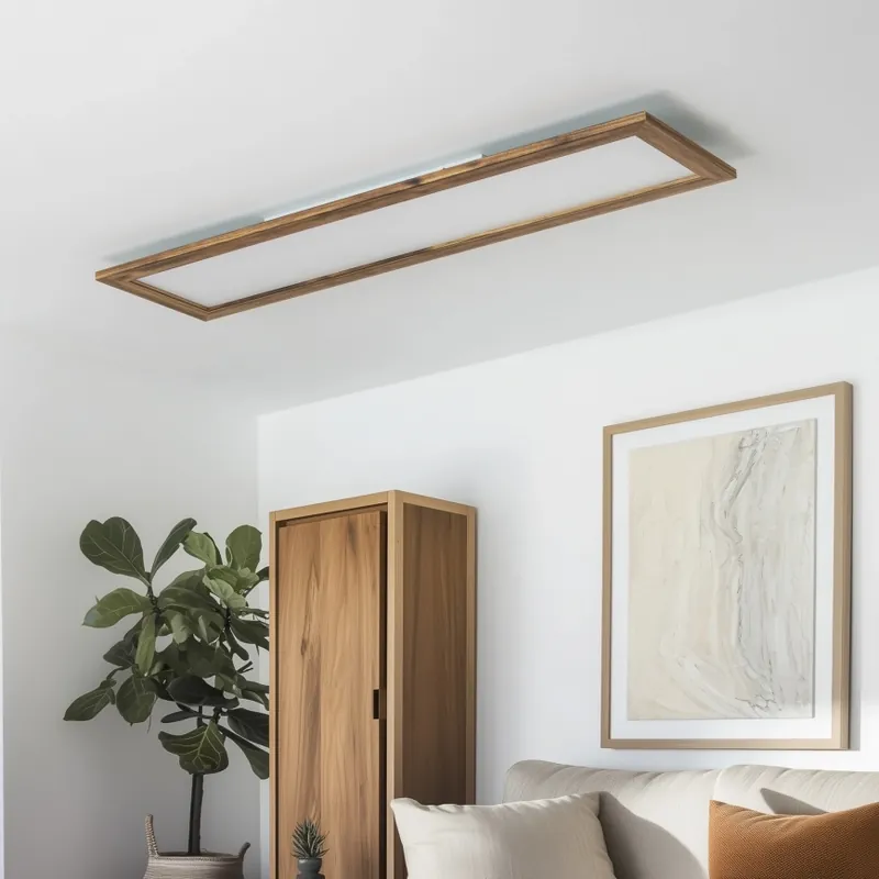 Eglo - LED RGBW Stmívatelný přisazený panel SALOBRENA-C WOOD LED/34W/230V 2700-6500K 34x124 cm hnědá + dálkové ovládání Nejlepší Volba