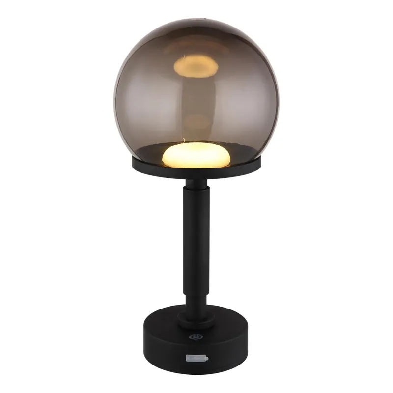 Globo - LED Stmívatelná nabíjecí dotyková stolní lampa LED/2,5W/5V 1800 mAh 2700/4000/6500K černá Horká Nabídka