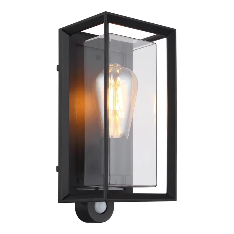 Globo - Venkovní nástěnné svítidlo se senzorem 1xE27/60W/230V IP44 černá Ověřený
