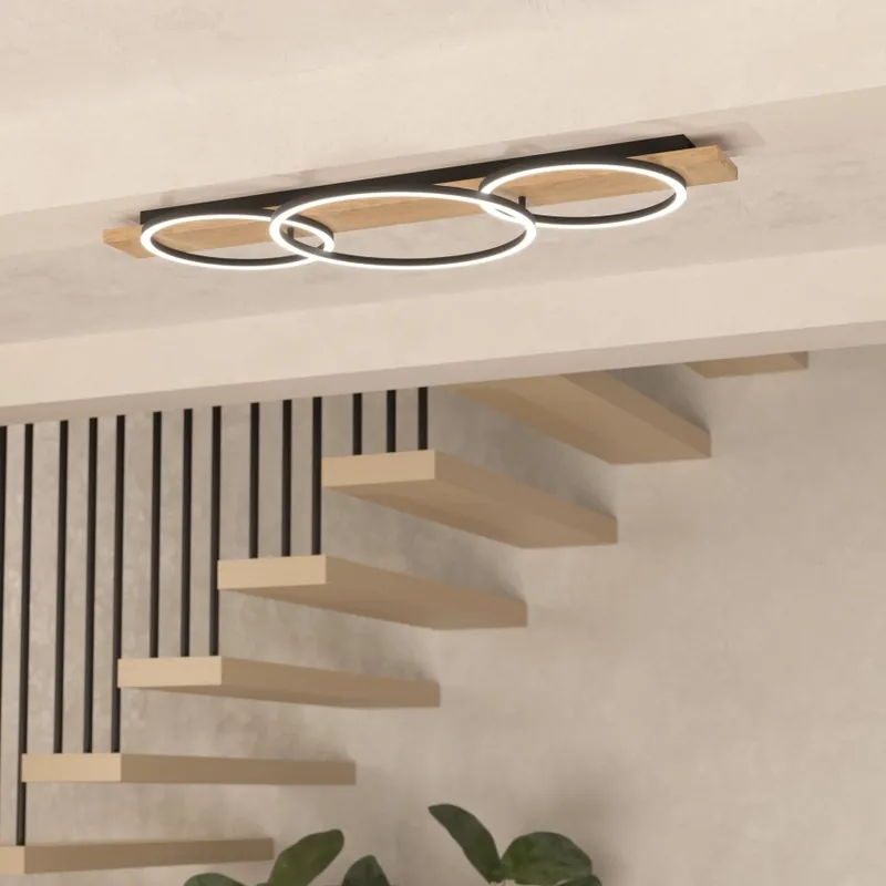 Originální Eglo - LED Stropní svítidlo 3xLED/12W/230V 3000K béžová/černá