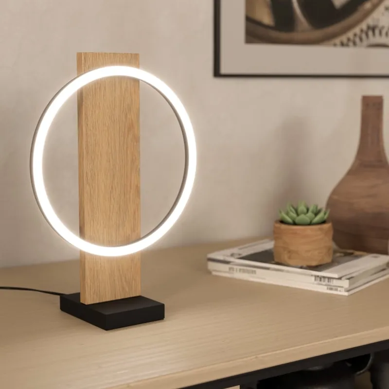 Víkendová Akce Eglo - LED Stolní lampa LED/12W/230V 3000K béžová/černá
