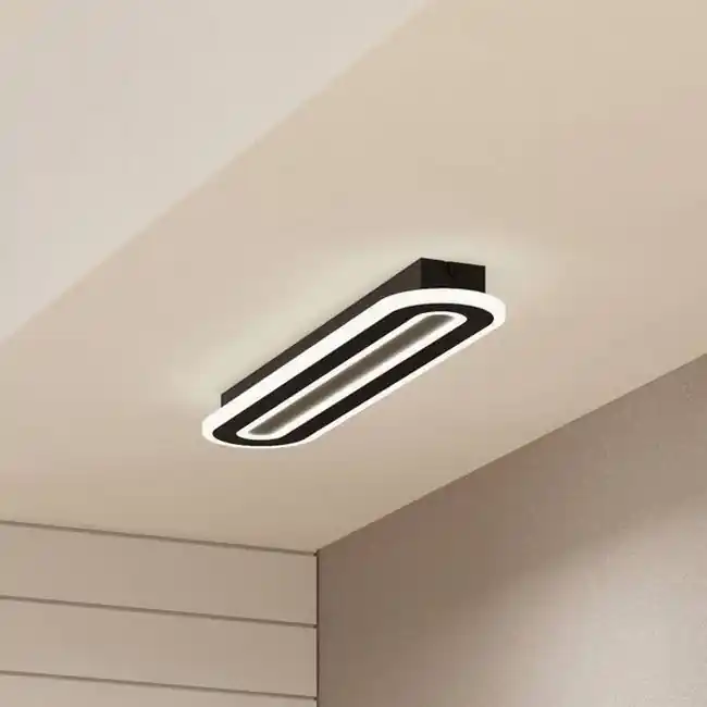 Značkový Eglo - LED Stmívatelné stropní svítidlo LED/20W/230V 2700-6500K černá + dálkové ovládání