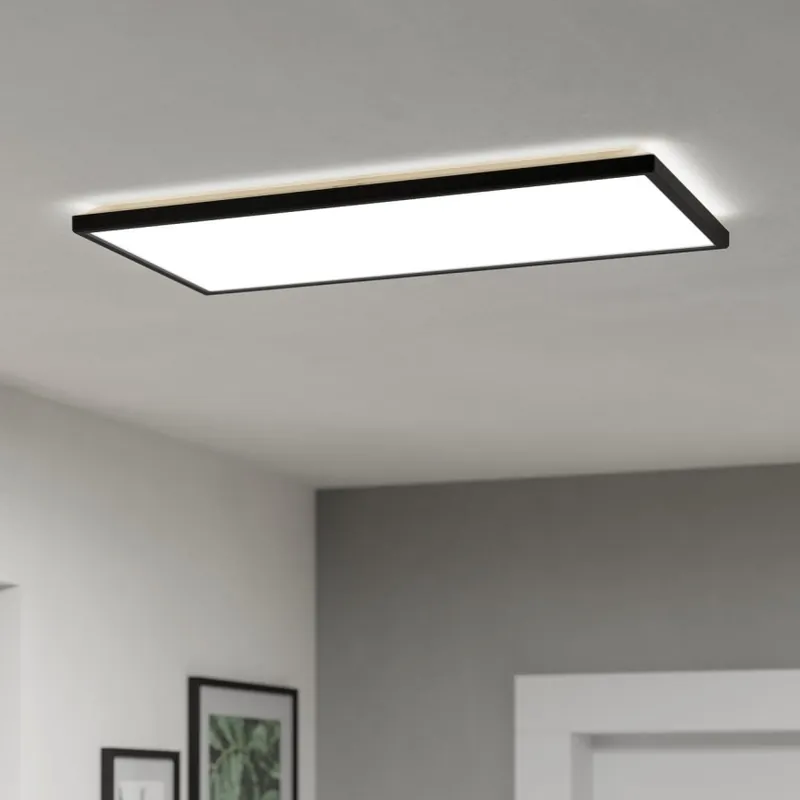 Originální Eglo - LED Koupelnové stropní svítidlo LED/17,2W/230V 2700/4000/6500K 30x57 cm IP44 černá