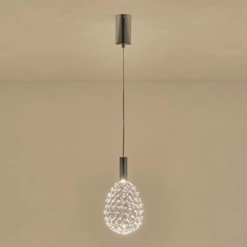 LED Lustr na lanku PERFORATO LED/6,3W/230V 3000K lesklý chrom pr. 14 cm Akční Nabídka