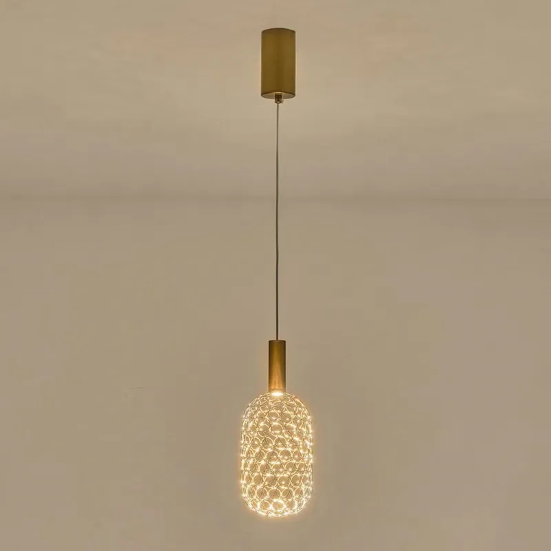 Akční Cena LED Lustr na lanku PERFORATO LED/6,3W/230V 3000K zlatá pr. 13 cm