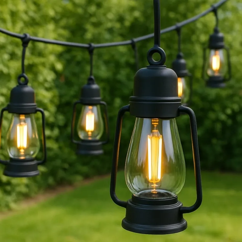 Sezónní Sleva Venkovní dekorační řetěz GIRLANDA 10xLED 10m IP44 teplá bílá