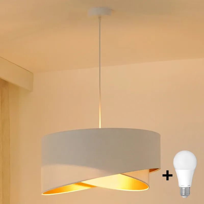 Značkový Brilagi - LED Lustr na lanku LYRA 1xE27/15W/230V bílá/zlatá