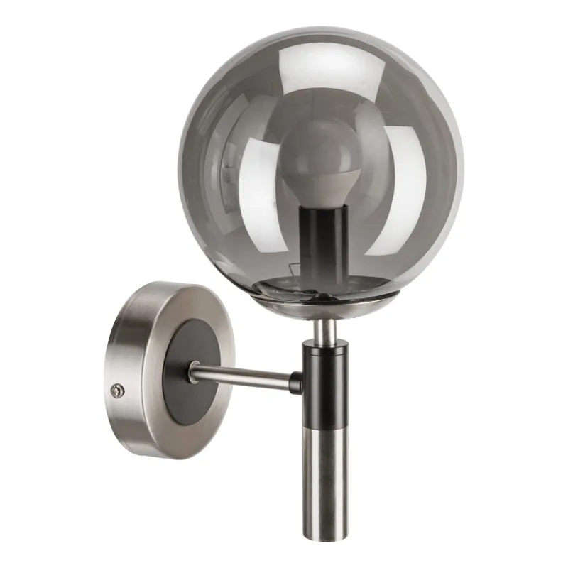 Sleva Nástěnné svítidlo ROLLO 1xE14/5W/230V matný chrom/kouřová