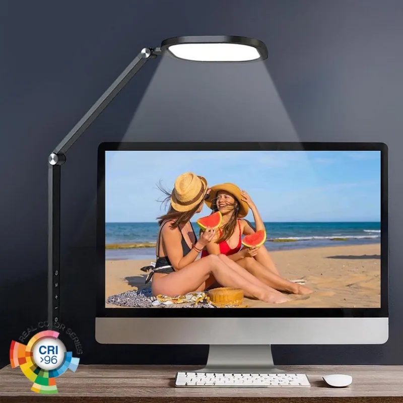 Sleva LED Stmívatelná dotyková flexibilní stolní lampa POINTIQ LED/15W/230V 3000-6500K CRI 96 černá