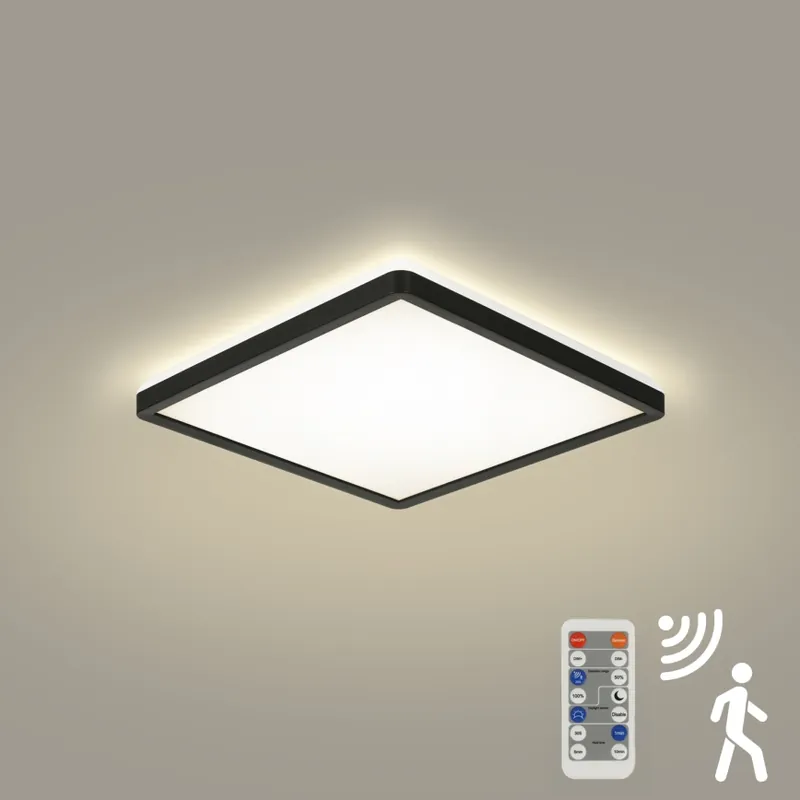 Super Cena Brilagi - LED Stmívatelné svítidlo se senzorem pohybu a soumraku ULTRA SLIM LED/18W/230V 30x30 cm + dálkové ovládání